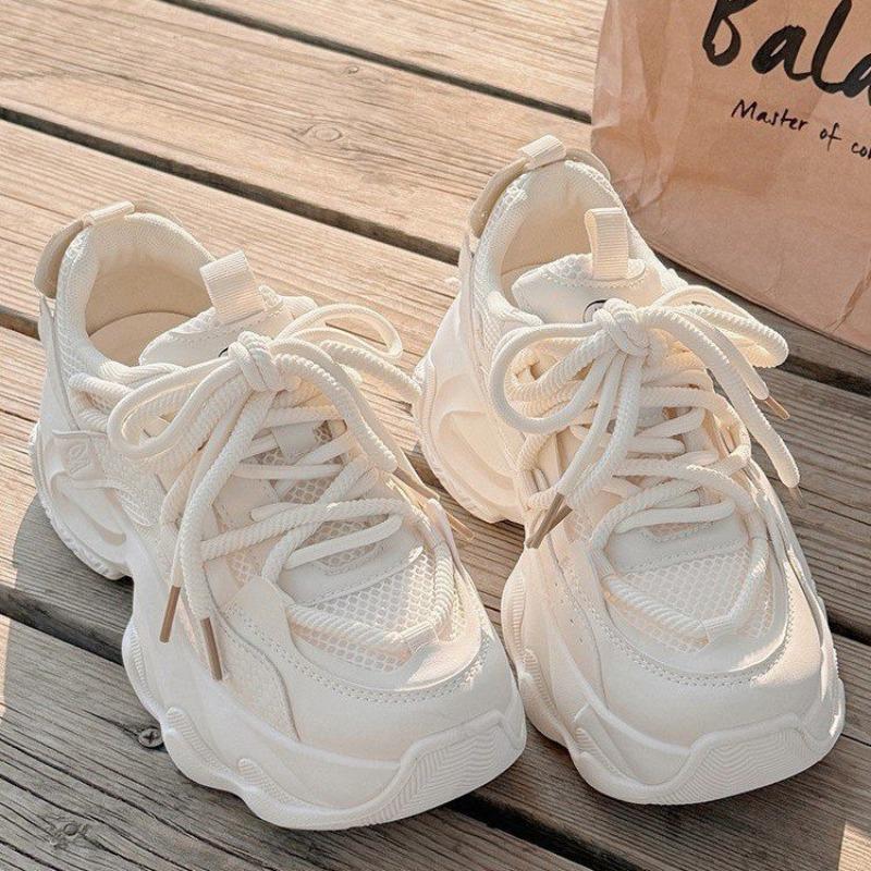 Fashion Summer Women's Casual Sneakers Breathable Platform Air-cushion Running Shoes Elasticity Wear-resistant Student Trainers
