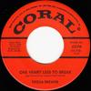 7-дюймовая пластинка TERESA BREWER - One Heart Less To Break / You Came 62316 Coral 1962 US Pop Б/У
