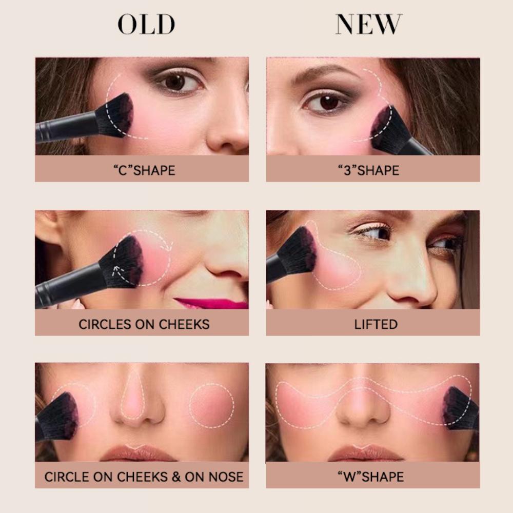 6 Colors Liquid Blush Long Lasting Natural Nude Makeup Blush Cream Lightweight Contouring Highlighter Waterproof Lip&Cheek&Eye Multifunctional Blush