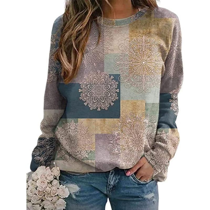 Autumn Winter 3D Digital Printed Round Neck Hoodie for Women Hoodies & Sweatshirts (women’s)