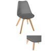 Baya Atmosphera Scandinavian Style Chair - Dark Gray