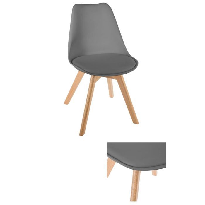 Baya Atmosphera Scandinavian Style Chair - Dark Gray