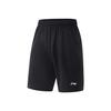 Comfortable Simple Versatile Solid Color Mid Waist Five Point Sports Shorts Unisex Shorts Black AAPV095-1