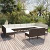 Day and Night - Day and Night Garden Furniture Set 12 Pieces and Brown Synthetic Rattan Cushions