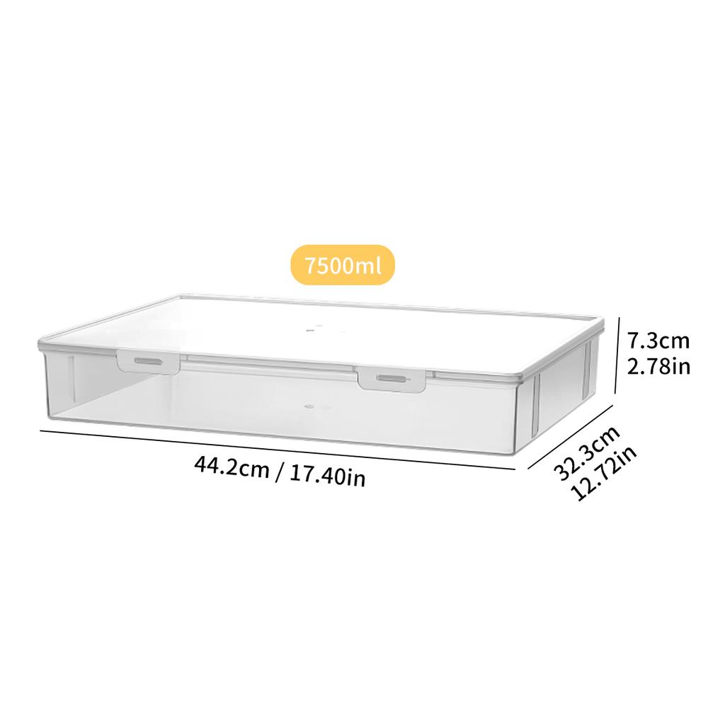 Plastic Storage Box For Office Supplies Large Capacity Transparent A4 Paper Storage Case Desktop Storage Organization