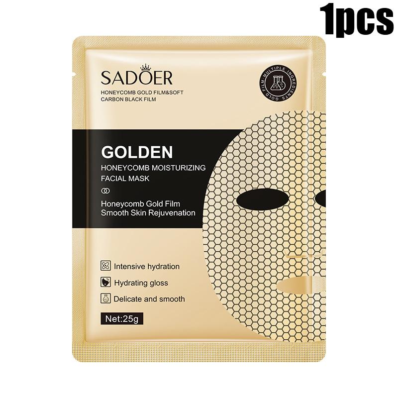 24k Gold Honeycomb Sheet Mask Moisturizes and Removes Wrinkles Honey Essence Delicate Skin Collagen Firming Skin