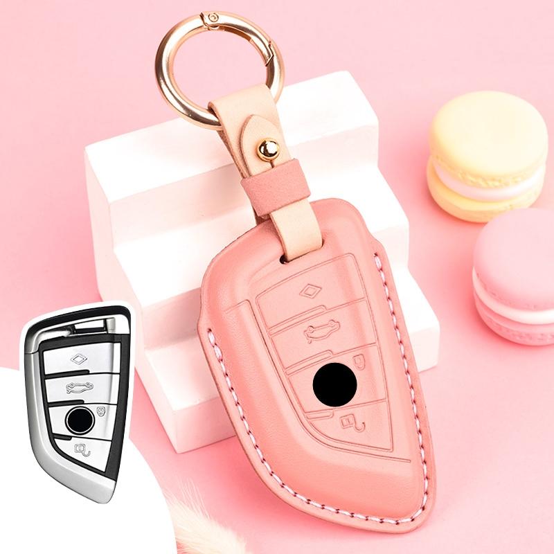 Leather Car Key Case for For BMW 5 Series 520Li New 3 Series X1x3x5x7 7 Series High Grade Leather Case