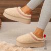 New Women's Plush Warm Thick-soled Cotton Slippers Winter Comfortable Closed-toe Women's Home Non-slip Thick-soled Slippers
