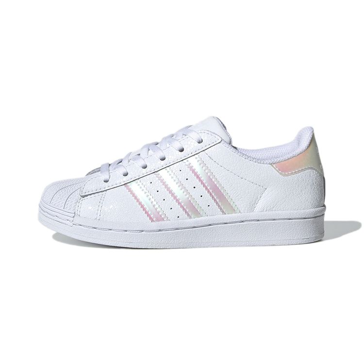 Adidas Originals Superstar C Comfortable Durable Low-Top Sneakers Kids Sneakers White Pink FW8282