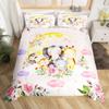 Cartoon Animals Duvet Cover Cute Giraffe Monkey Tiger Elephant Bedding Set Lovely Wildlife Comforter Cover Polyester Quilt Cover