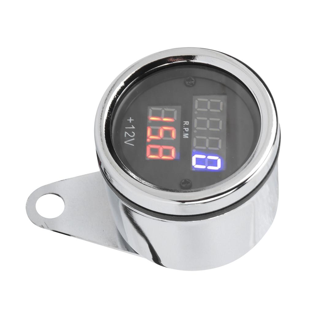 Motorcycle 3 In 1 Tachometer Speedometer Odograph LCD Display UV Resistant Iron 12V