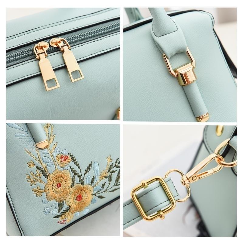 2023 Embroider Flower Crossbody Bags Women's Shoulder Small Square Bag Mother Female Handbag