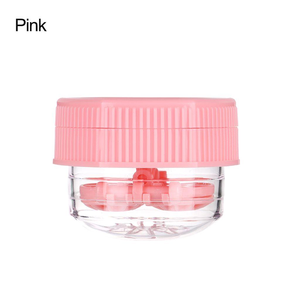 1PC Contact Lens Cleaner Case Portable Manually Rotatable Contact Lens Case Plastic Container Storage Holder Eyewear Accessories