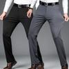 Elastic Men's Suit Pants Thin Straight Leg Pants Wrinkle Resistant Non-ironing Streetwear Men's Pants Business
