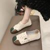 Retro Ethnic Style Hollowed Out Soft Casual Shoes Women Shallow Comfort Flat Walking Shoes Non-slip Versatile Zapatos Mujer 2024