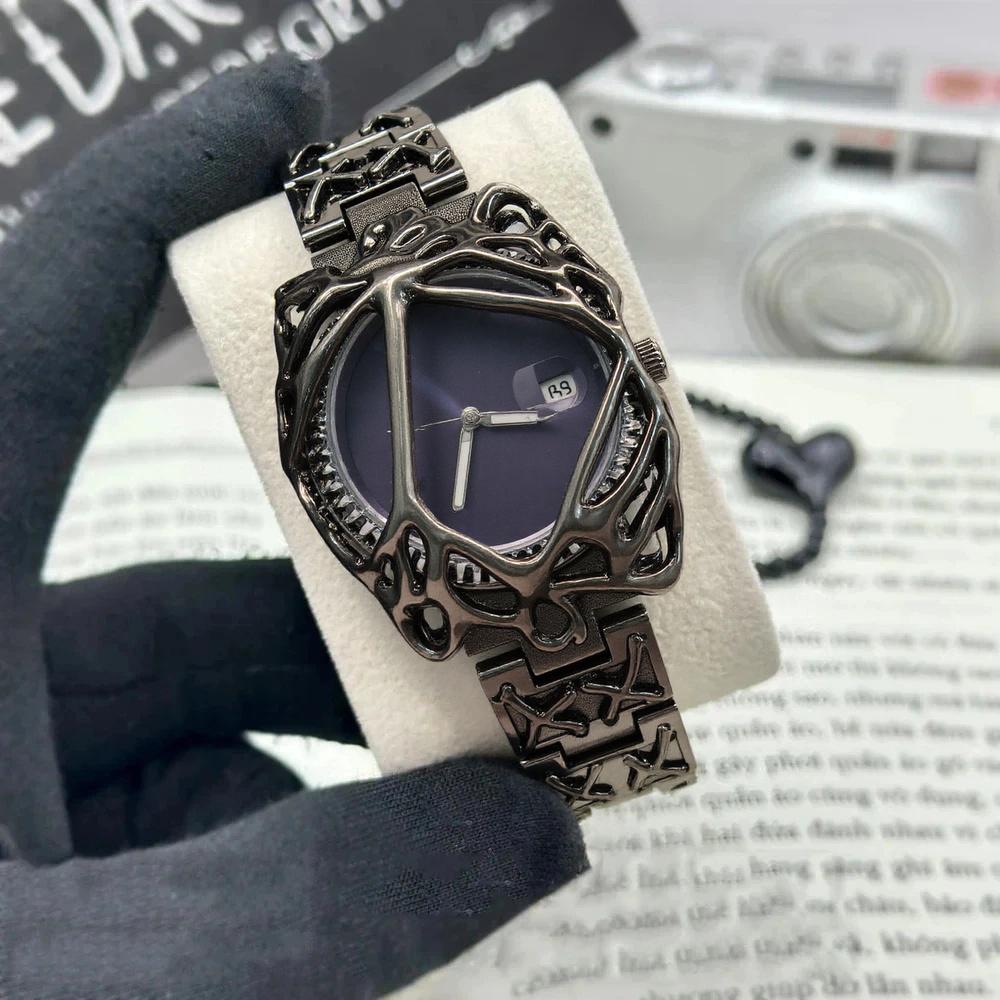 All Silver Unique Style Personalize Quartz Watch Men AAA High Quality Alabaster Fashion Unisex Hot Sell Unique Creative Clock