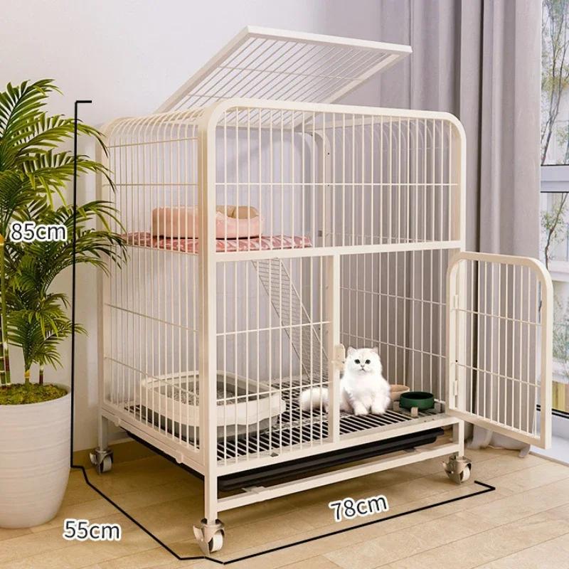 Window Openable Mesh Cat Cages Creative Pet Villa Duplex Luxury Cat Dog House Large Capacity Indoor Cat Cage for Household Use