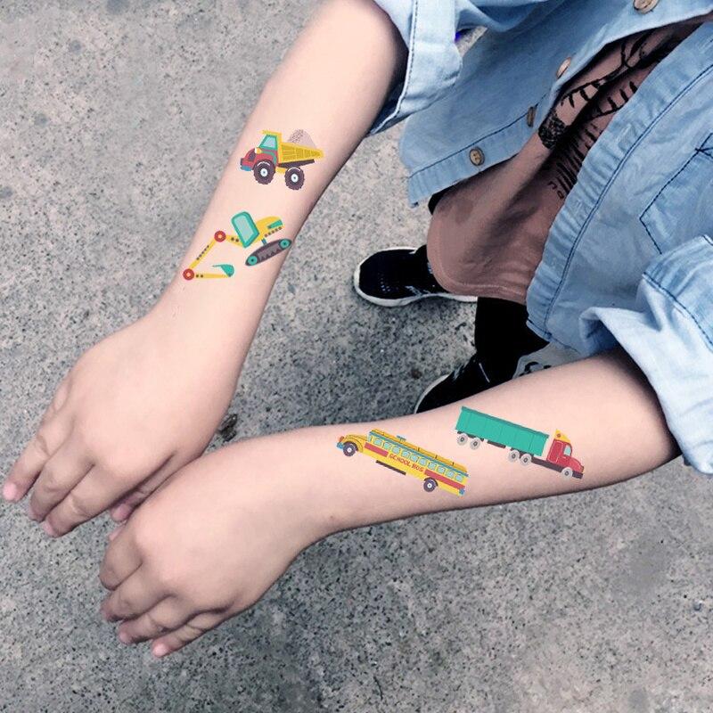 1pcs Fake Tattoo Stickers Cartoon Car Temporary Tattoo Kids Children Hands Arm DIY Body Art Temporary Tattoo Sticker
