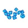 10Pcs Transparent Polyhedral D10 Multicolor Dice Game Party Pub Supplies Gift