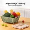 Collapsible Multifunctional Strainer Storage Drain Basket Food Grade BPA Free Self-drain Stackable Fruit Vegetable Basket