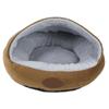 Shell Shape Pet Nest Comfortable Plush Small Dogs Winter Warmth Semi Enclosed Pet Cat BedCoffee