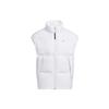 White Down Vest With Solid Color Printed Logo And Zipper Stand Collar Women Vests HR5238