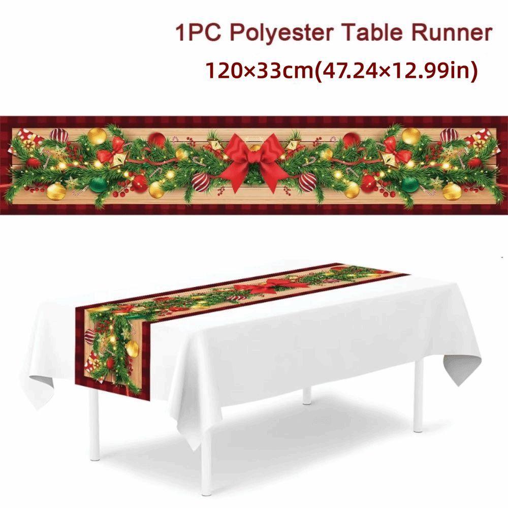 New Year Xmas Table Flag Cover Santa Claus Christmas Tablecloth  Christmas Party