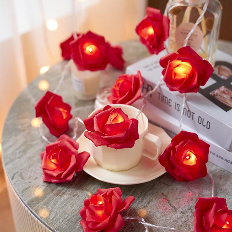520 Valentine's Day Rose String Lights for Indoor & Girl's Room Decoration Atmosphere