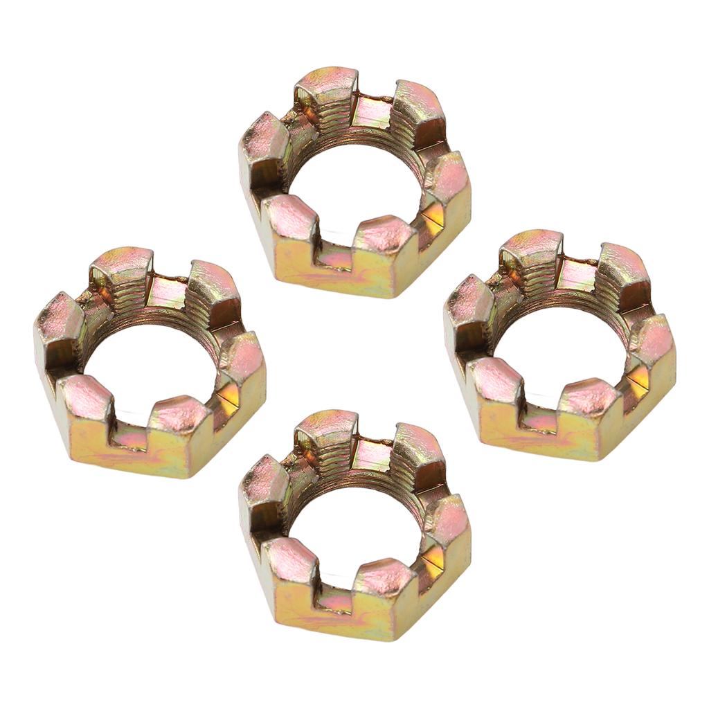 4PCS 20mm Wheel Hub Axle Castellated Nuts Steel Alloy Powerful Performance for 150cc 250cc Quad Dirt Bike ATV