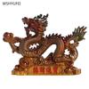 Resin Discoloration Zodiac Dragon Ornament Crafts Living Room Bookcase Office Decoration Housewarming Gift Tea Set Accessories