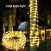 LED Solar Tube Fairy Lights, Copper Wire, Waterproof, Outdoor Christmas Courtyard Decoration