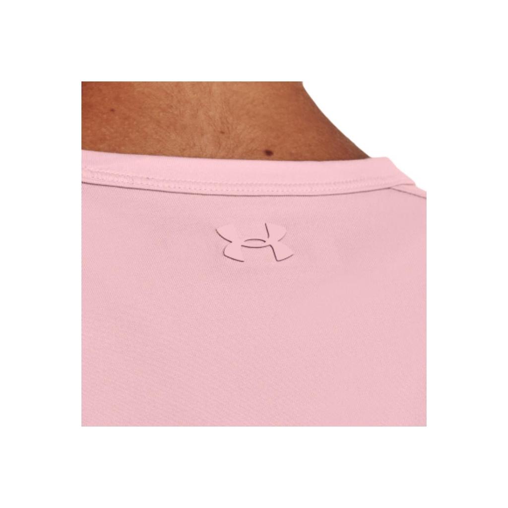 Under Armour Knockout Solid Simple Training Sports Crew Neck Short Sleeve T-Shirt Women T-Shirt Pink 1374607-647