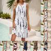 Women's Summer Casual U Neck Printed Sleeveless Dresses