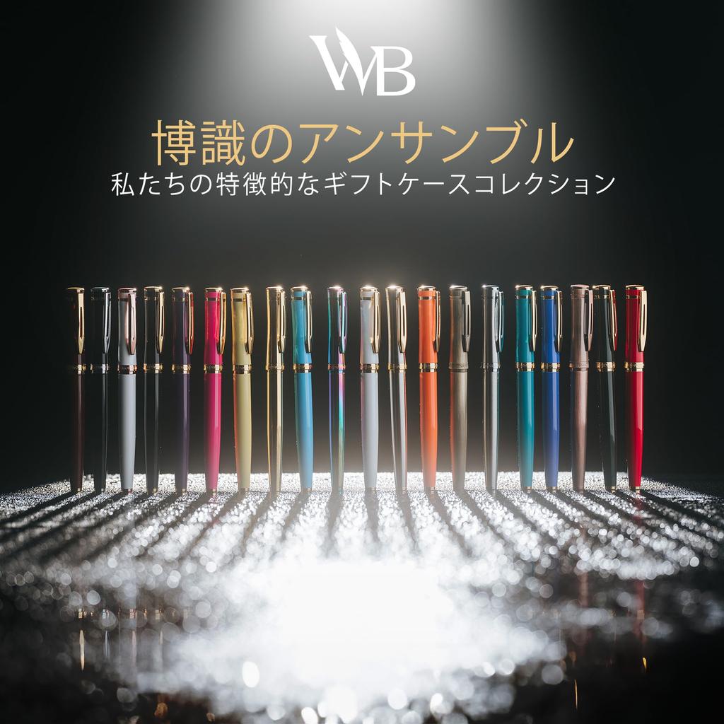 Wordsworth Black Fountain Pen 18K Extra Fine 24 Pack Ink Ink Refill Converter Gift Chrome Perfect for Men and Women & Set, Nib, Cartridges, & Box,