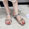 Мода 2025 Новые Летние Женские Модные Пляжные Шлепанцы Темпераментные Шлепанцы Высокие Каблуки Уличные Шлепанцы Zapatillas Mujer