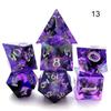 7Pcs/Set Creative Resin For D&d DND Polyhedral Dices Dice Set Table Games Accessory