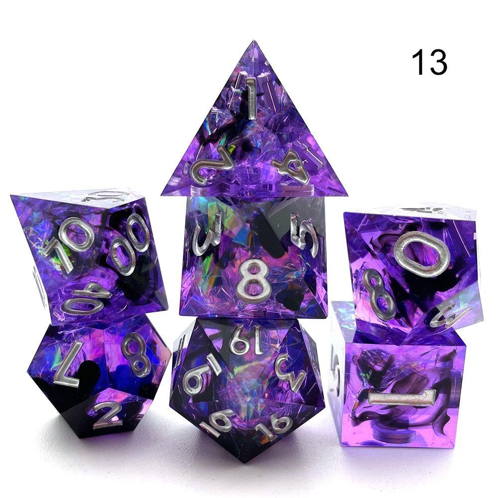 7Pcs/Set Creative Resin For D&d DND Polyhedral Dices Dice Set Table Games Accessory