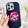 LZ18 Lips Kiss Soft Phone Case for Samsung S24 Ultra S23 Plus S21 FE A16 A54 A34 A05s A06 Infinix Hot 40 30i Lens Protection Shockproof Cover