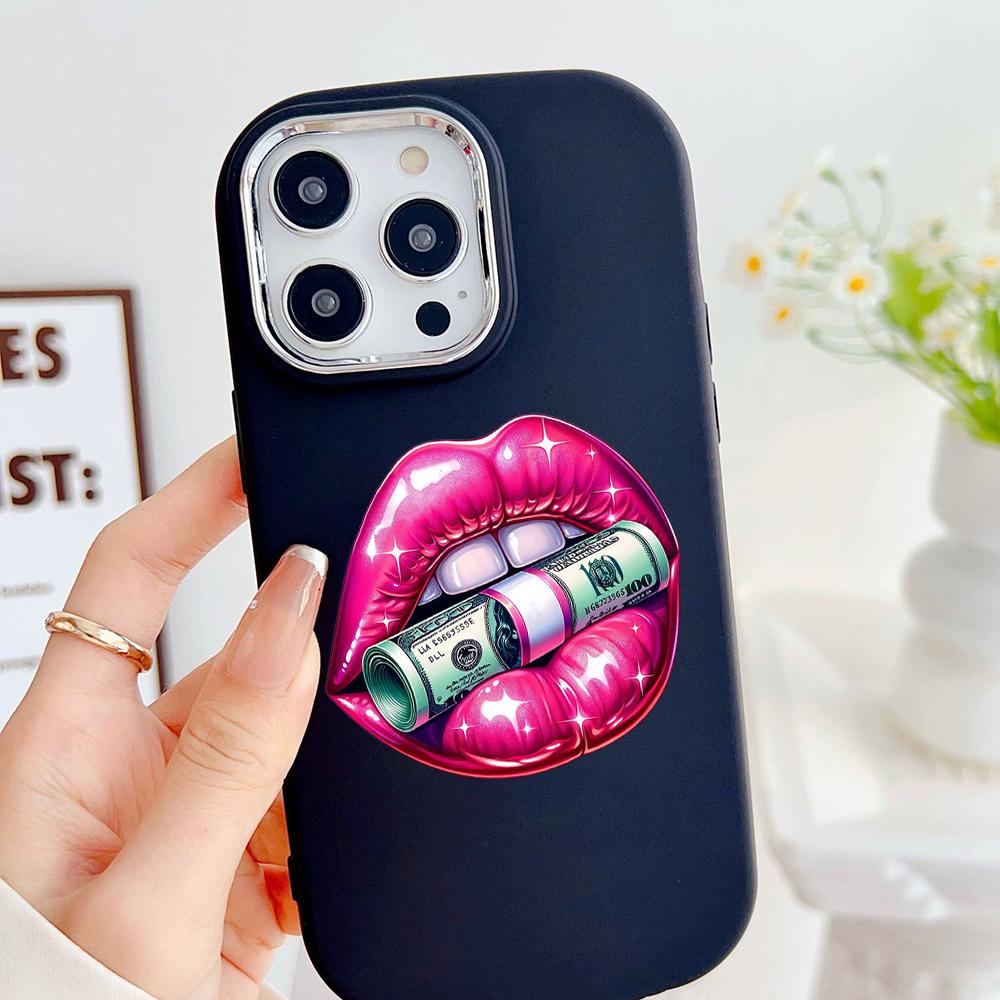 LZ18 Lips Kiss Soft Phone Case for Samsung S24 Ultra S23 Plus S21 FE A16 A54 A34 A05s A06 Infinix Hot 40 30i Lens Protection Shockproof Cover