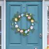 Yousheng Easter Wreath Decoration Artificial Easter Garland with Eggs And Berris for Spring Home Door Wall Window Decor