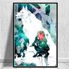 Japan Anime Princess Mononoke Canvas Painting Posters and Prints Wall Art Pictures for Living Room Cuadros Home Decoration No Frame