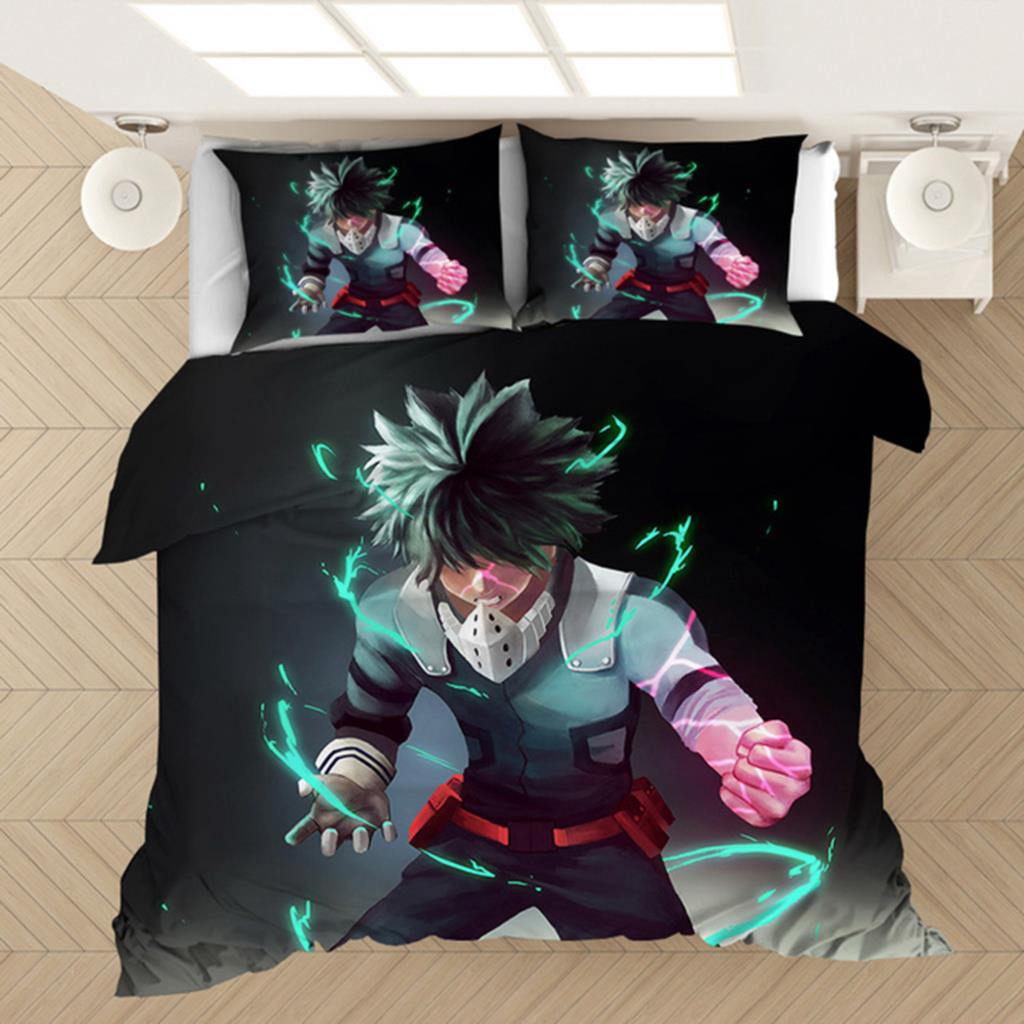 My Hero Academia Bedding Set Anime 3D Print Duvet Covers Pillowcases Home Textile Luxury Cartoon Queen King Size Boys