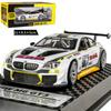1/24 Scale M6 GT3 Racing Diecast Car Model Toy, Pull Back Toy Vehicle with Sound and Light for Kids Toddler Boys Girls Gift Collection