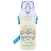Children's Water Bottle, 480ml, Direct Drinking, Plastic, One-Touch Operation, Dishwasher Safe, Made In Japan, Sumikko Gurashi, Polar Bear Home