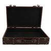 Vintage Suitcase 34x20.5x8cm Wooden Leather Decorative Luggage Trunk for Decoration Storage Photogra