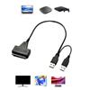 USB 3.0 To SATA Adapter Cable for 2.5 Inch SSD/HDD High Speed Data Transfer with Dual USB Ports and LED Activity Indicator