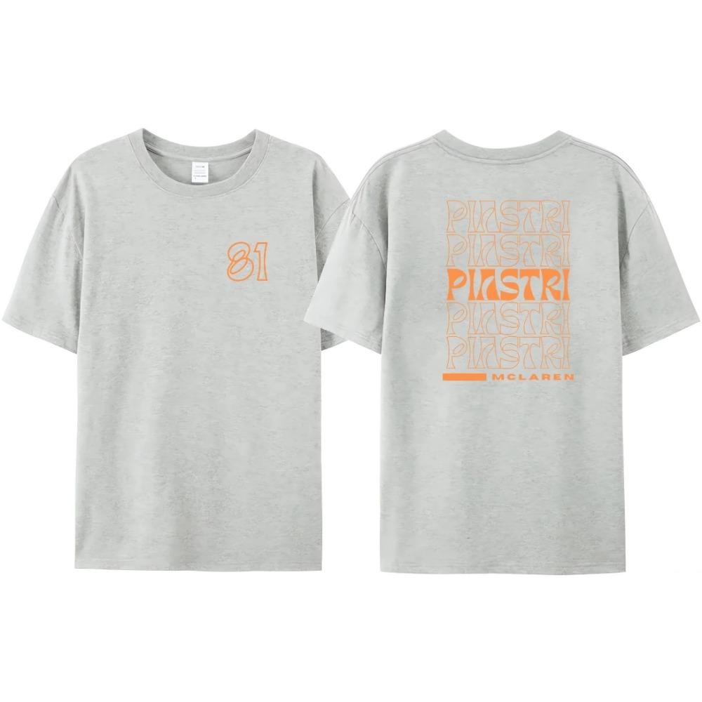 2024 New 81 Letter Racing Men's T-Shirt Cotton F-1 Oscar Piastri 81 Print F Racing 1 Fan Women's Harajuku Piastri 81Casual Tee