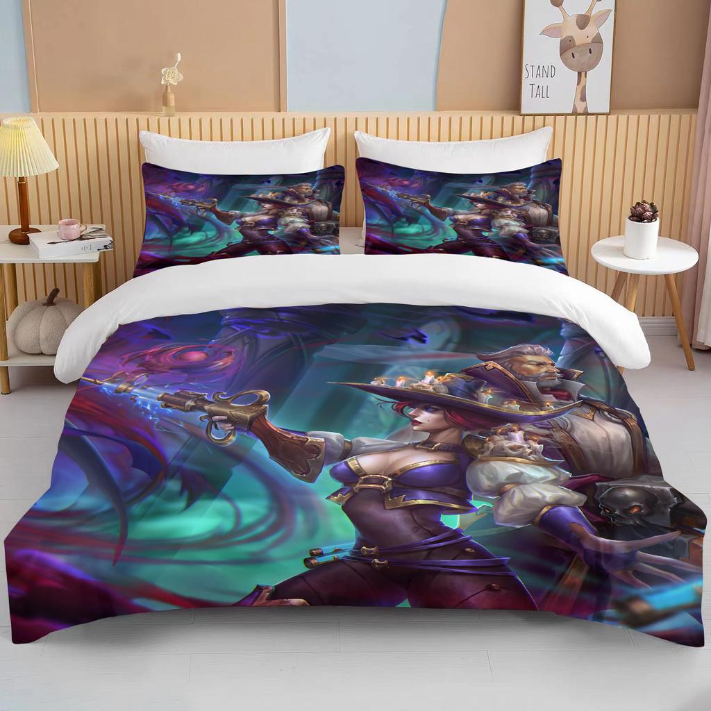 10 Sizes Classic Game Anime Characters King Size Double Bed Bedding Set Microfiber or Polyester Duvet Cover Set