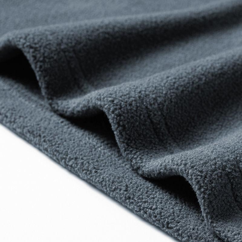 Winter Men's High Collar Solid Color Double-sided Fleece Half High Collar Sweater Imitation Fleece Pullover Warm Bottoming Shirt