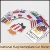 Aluminium Labeling Emblem Car Styling Germany England Italy France USA Flag Badge Sticker
